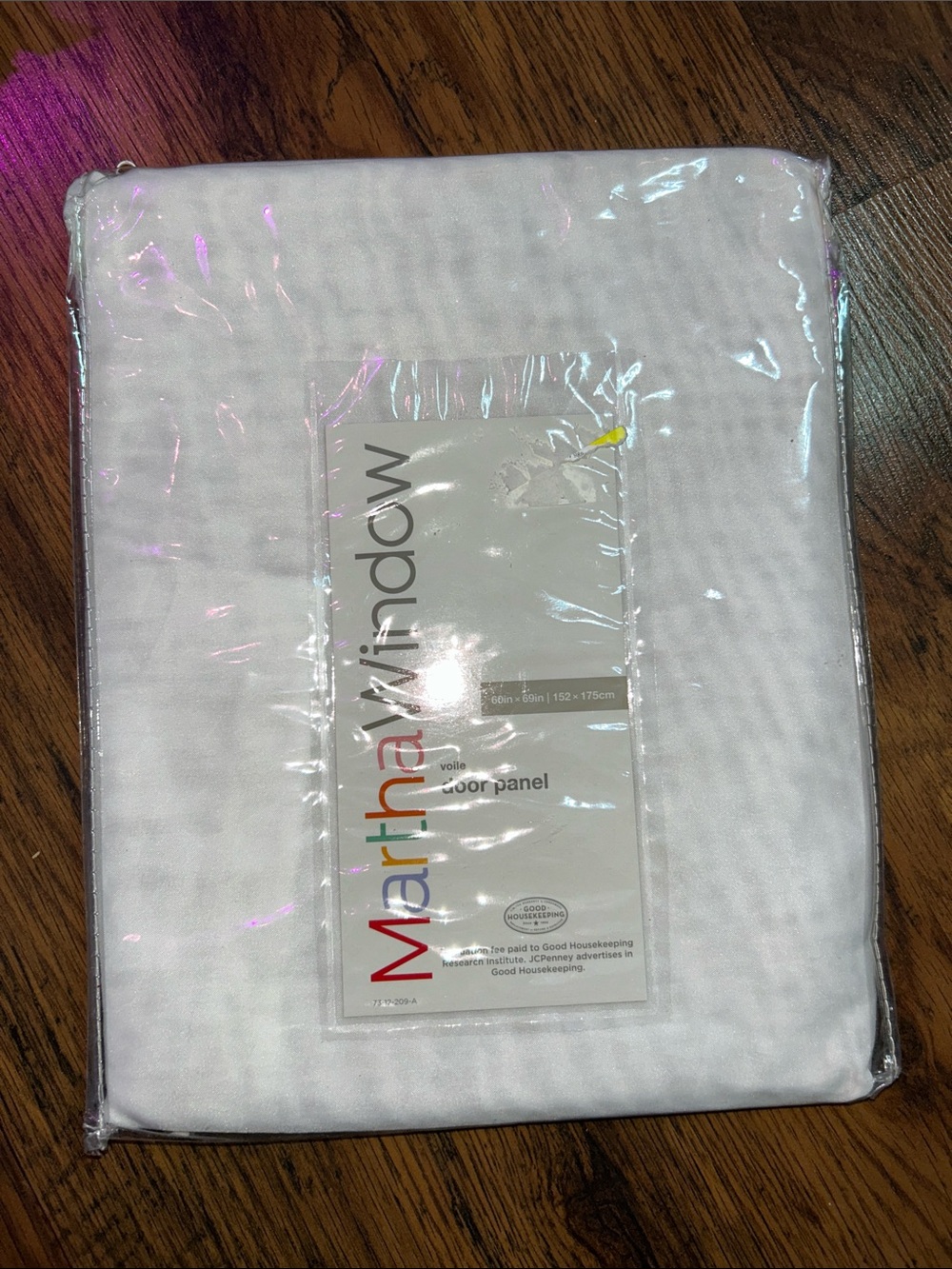 Martha Stewart White Sheer Voile Panel C1.RBk.